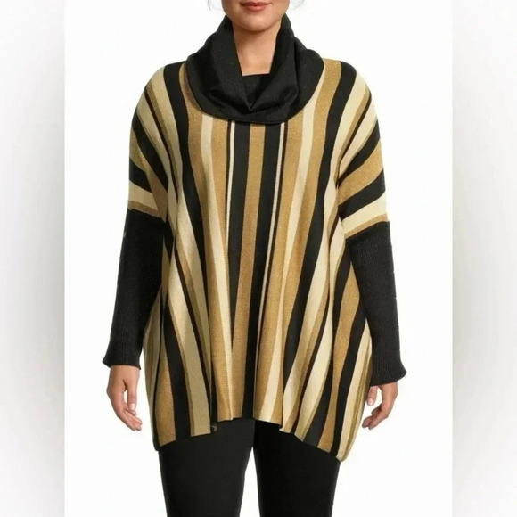 JOSEPH A Metallic Poncho Sweater SZ SM - Picture 1 of 6